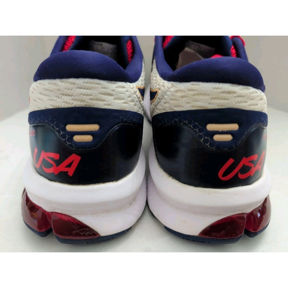 ASICS GT-1000 USA Running Shoes Men's 8.5 Red White Blue Patriotic 1011B108 - Picture 4 of 8